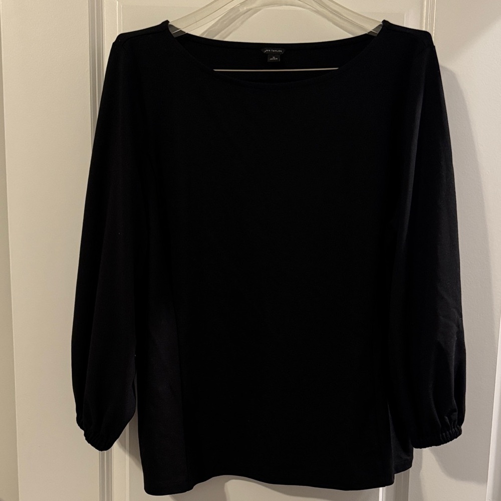 Ann Taylor Women's Classic Black Long Sleeve Top